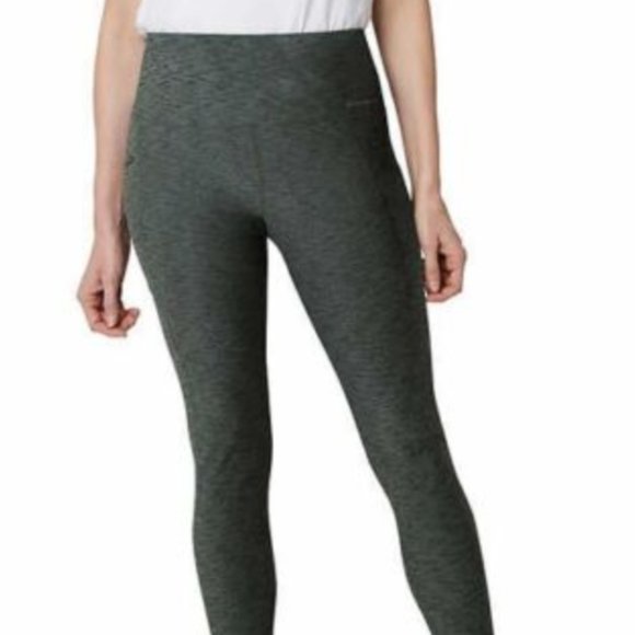 NWT Eddie Bauer Ladies' Trail Tight Leggings Zip Pockets Green Size Small - Picture 2 of 5